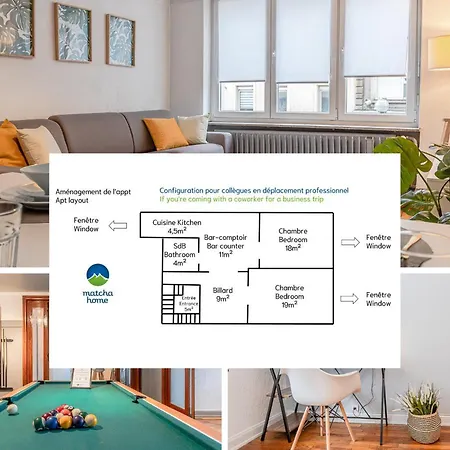 Matcha - 3 Min Parking, Wi-fi, Nespresso - Spacieux & Serein, Ideal Pros Et Familles - Spacious & Serene, Perfect For Pros & Families Apartment Hayange