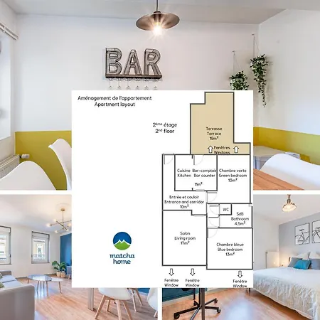 Matcha - 3 Min Parking, Wi-fi, Nespresso - Spacieux & Serein, Ideal Pros Et Familles - Spacious & Serene, Perfect For Pros & Families Apartment Hayange