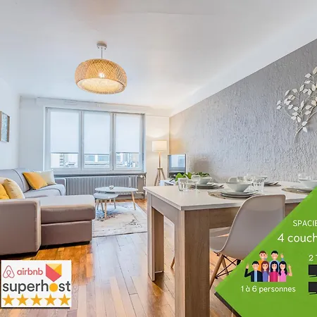 1 & 5 Appts - 1 A 4 Lits - 1 A 7 Pers - Max 31 Pers - 1 Immeuble - Confort, Flexibilite ------ - 1 & 5 Apts - 1 To 4 Beds - 1 To 7 Guests - Up To 31 - Same Building -- Cattenom Διαμέρισμα Hayange