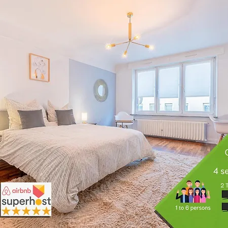 Lägenhet 1 & 4 Appts - 1 A 4 Lits - 1 A 7 Pers - Max 25 Pers - 1 Immeuble - Confort, Flexibilite ------ - 1 & 4 Apts - 1 To 4 Beds - 1 To 7 Guests - Up To 25 - Same Building -- Cattenom Hayange