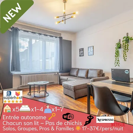 1 & 4 Appts - 1 A 4 Lits - 1 A 7 Pers - Max 25 Pers - 1 Immeuble - Confort, Flexibilite ------ - 1 & 4 Apts - 1 To 4 Beds - 1 To 7 Guests - Up To 25 - Same Building -- Cattenom Hayange