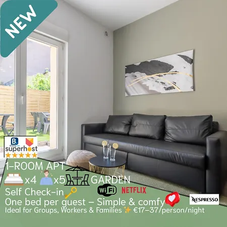 Διαμέρισμα 1 & 5 Appts - 1 A 4 Lits - 1 A 7 Pers - Max 31 Pers - 1 Immeuble - Confort, Flexibilite ------ - 1 & 5 Apts - 1 To 4 Beds - 1 To 7 Guests - Up To 31 - Same Building -- Cattenom *