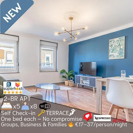 Matcha - 3 Min Parking, Wi-fi, Nespresso - Spacieux & Serein, Ideal Pros Et Familles - Spacious & Serene, Perfect For Pros & Families Apartment *