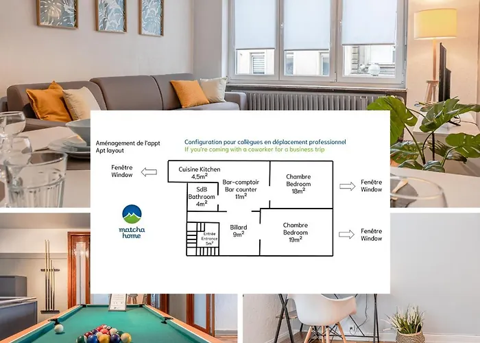 New Cattenom - For Teams & Families - 2 To 5 Beds, 3-min Parking 아파트 Hayange