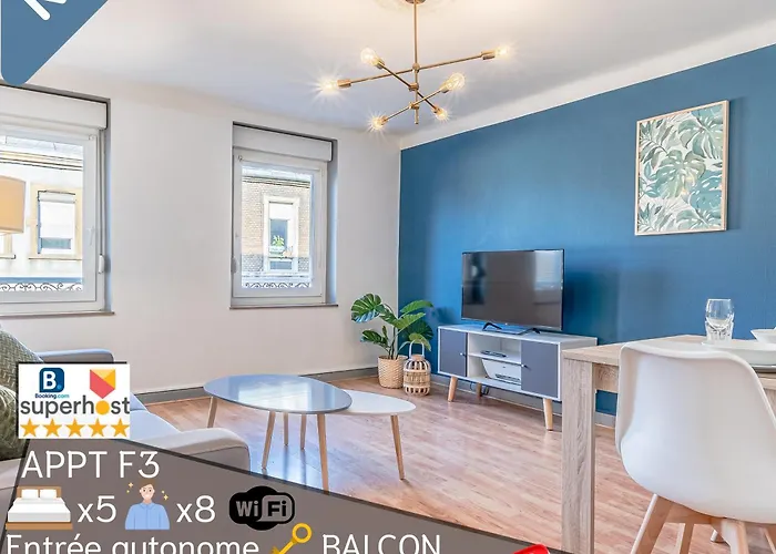 公寓 Cattenom 2 A 5 Lits Parking A 3 Min Wi Fi Ideal Equipes Pros Et Familles - 2 To 5 Beds Perfect For Workers And Families Hayange