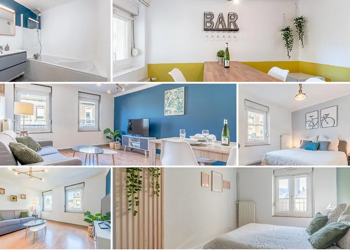 New Cattenom - For Teams & Families - 2 To 5 Beds, 3-min Parking 아파트